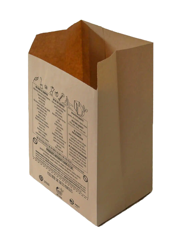 sac kraft compostable 10 litres