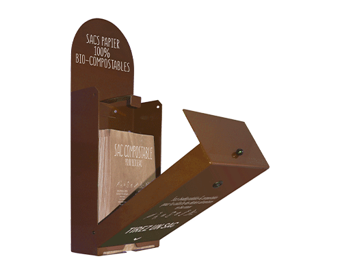 distributeur de sacs kraft de 10 litres