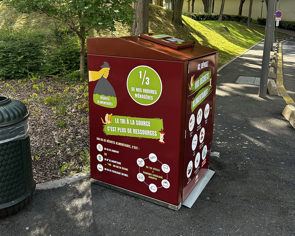 abri bac biodéchets la défense