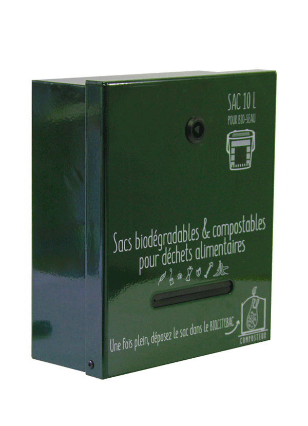 distributeur de sacs en amidon biodégradables