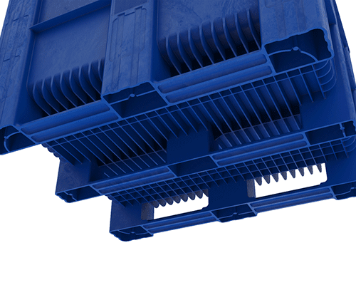 caisse-palette plastique gerbable de 865 litres vue de dessous