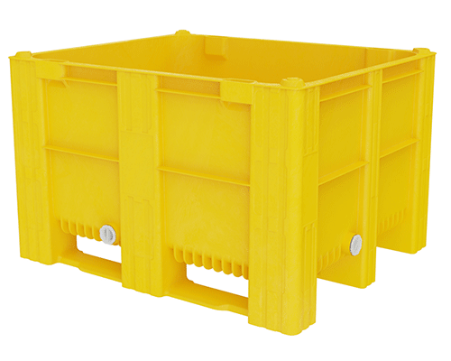 caisse-palette plastique gerbable de 500 litres avec ouverture pour fluide