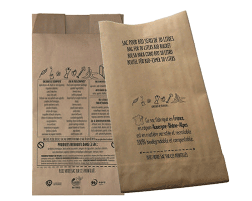 sac kraft biodégradable de 10 litres