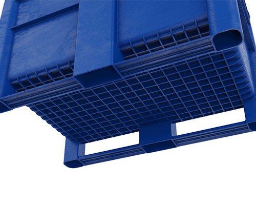 caisse-palette plastique gerbable de 500 litres vue de dessous